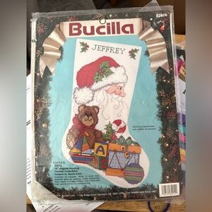 Bucilla Santa's Toys Cross-Stitch Stocking Kit